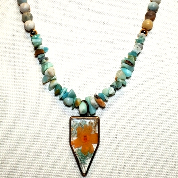 Amazonite Beaded Necklace - Picture 1 of 8